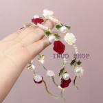 Arco de perlas y flores vintage